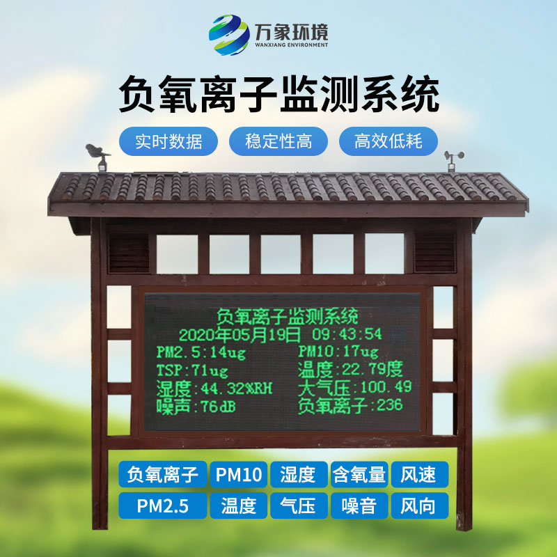 ​​负氧离子监测站在公园里既美观又实用